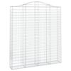 vidaXL 5 db íves horganyzott vas gabion kosár 200x30x220/240 cm