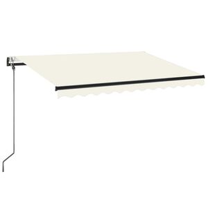 vidaXL kr&eacute;msz&iacute;nű automata sz&eacute;l&eacute;rz&eacute;kelős &eacute;s LED-es napellenző 350x250cm