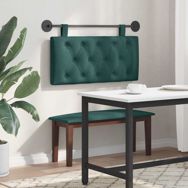 vidaXL Fali Fejt&aacute;mla Falra szerelhető S&ouml;t&eacute;tz&ouml;ld 100 x 55 x 7 cm sz&ouml;vet