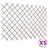 vidaXL 5 darab r&aacute;csos fűzfa ker&iacute;t&eacute;s 180 x 120 cm