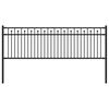 vidaXL T&uuml;ske Ker&iacute;t&eacute;s BAARLO 200 x 110 cm Porsz&oacute;rt ac&eacute;l Fekete