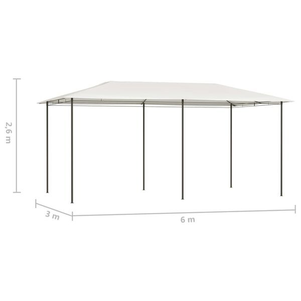 vidaXL krémszínű pavilon 2,98 x 5,3 x 2,59 m 160 g/m²