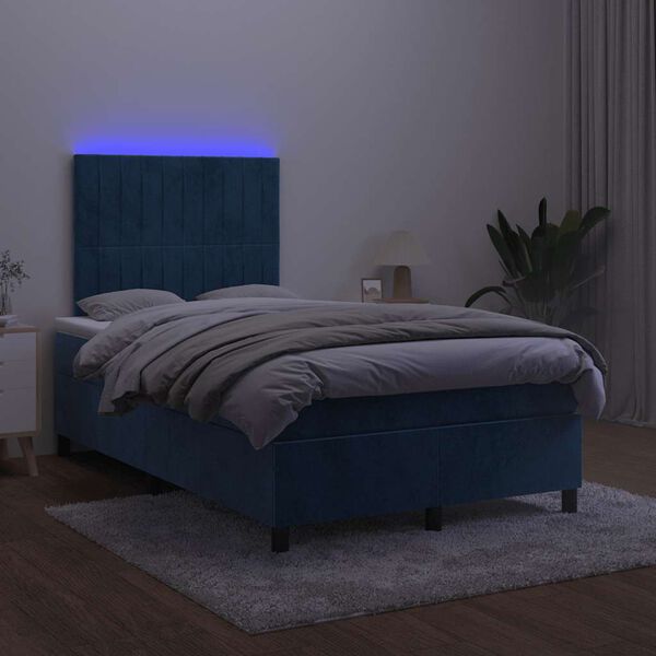 vidaXL s&ouml;t&eacute;tk&eacute;k b&aacute;rsony rug&oacute;s &eacute;s LED-es &aacute;gy matraccal 120x190 cm