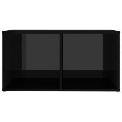 vidaXL 2 db magasfényű fekete forgácslap TV-szekrény 72 x 35 x 36,5 cm