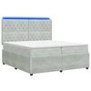 vidaXL LED Boxspring &Aacute;gy Mattal Vil&aacute;gossz&uuml;rke 200 x 200 cm B&aacute;rsony