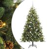 vidaXL Műanyag Hajtogat&oacute;s Kar&aacute;csonyfa Toj&aacute;sokkal Z&ouml;ld 180 cm