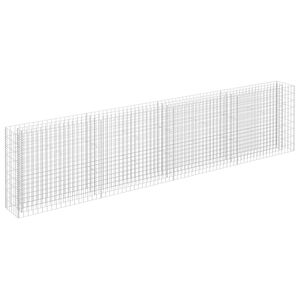 vidaXL horganyzott ac&eacute;l gabion magas&aacute;gy&aacute;s 360 x 30 x 90 cm