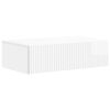 vidaXL Fali oldalt&aacute;bla Magasf&eacute;nyű Feh&eacute;r 59 x 34,5 x 17 cm Szerelt Fa
