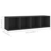 vidaXL 2 db szürke szerelt fa TV-szekrény 142,5 x 35 x 36,5 cm