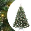 vidaXL Mű kar&aacute;csonyfa 150 LED-del &aacute;llv&aacute;nnyal Z&ouml;ld 120 cm PE &eacute;s PVC