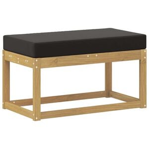 vidaXL K&uuml;lt&eacute;ri Sz&eacute;k Pad p&aacute;rn&aacute;val Feh&eacute;r 80 x 43 x 45 cm T&ouml;m&ouml;r Ak&aacute;cfa