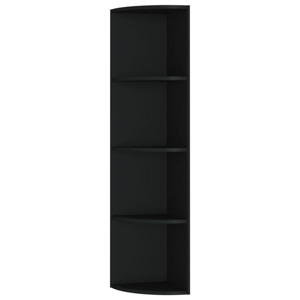 vidaXL fekete forg&aacute;cslap &aacute;ll&oacute; sarokpolc 40 x 41,5 x 180 cm