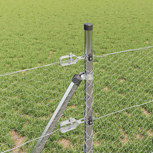 vidaXL Ker&iacute;t&eacute;soszlop Ez&uuml;st 100 x 0,6 m (25 mm h&aacute;l&oacute;) Ac&eacute;l