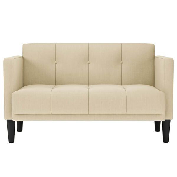 vidaXL kr&eacute;m sz&ouml;vet loveseat kanap&eacute; 111 cm