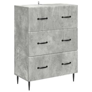 vidaXL Fi&oacute;kos szekr&eacute;ny Betonsz&uuml;rke 66 x 34,5 x 89,5 cm Szerelt Fa