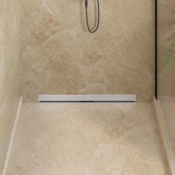 vidaXL Falon r&ouml;gz&iacute;tett zuhanylefoly&oacute; Ez&uuml;st 80 cm Rozsdamentes ac&eacute;l 304