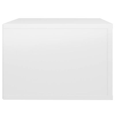 vidaXL magasfényű fehér falra szerelhető éjjeliszekrény 50x36x25 cm
