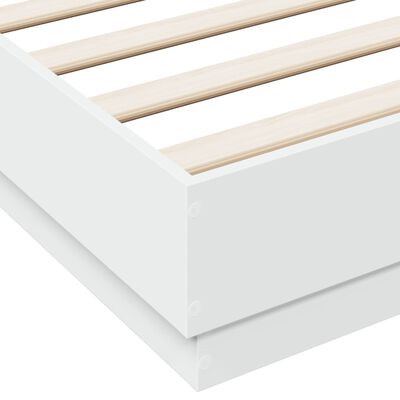 vidaXL fehér szerelt fa ágykeret 160 x 200 cm