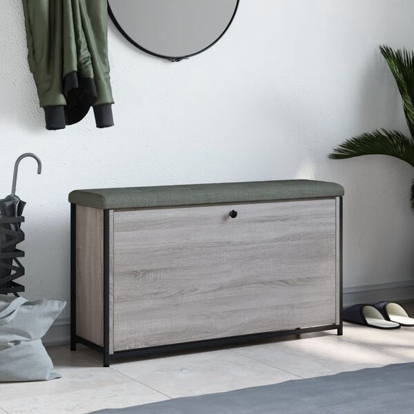 vidaXL sz&uuml;rke sonoma sz&iacute;nű cipőpad lehajthat&oacute; fi&oacute;kkal 102 x 32 x 56 cm