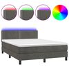 vidaXL s&ouml;t&eacute;tsz&uuml;rke b&aacute;rsony rug&oacute;s &eacute;s LED-es &aacute;gy matraccal 140x190 cm