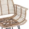 vidaXL Étkezőszék 2 pcs Természetes 57 x 54.5 x 85 cm Rattan és Vas