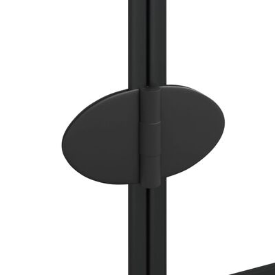 vidaXL fekete ESG zuhanykabin összecsukható ajtóval 80 x 140 cm