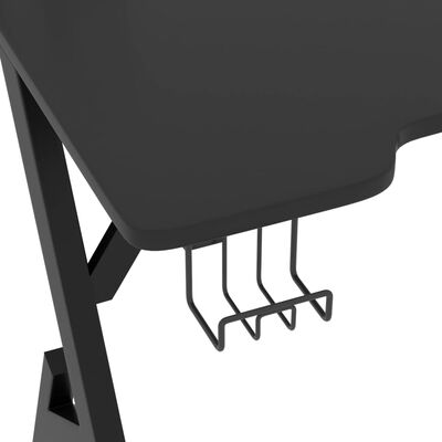 vidaXL fekete Y-lábú gamer asztal 90 x 60 x 75 cm
