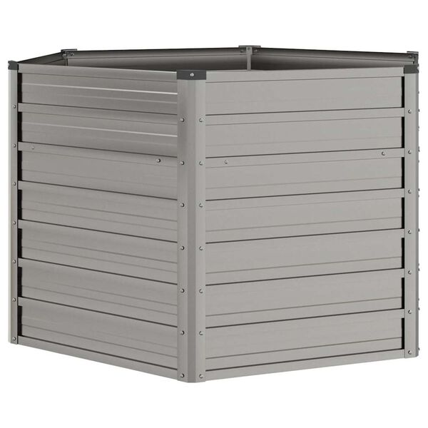 vidaXL rozsda színű corten acél kerti magaságyás 129 x 129 x 77 cm