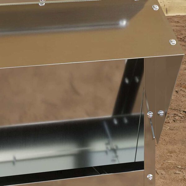 vidaXL Csirke etető Ezüst 40,5 x 45 x 41 cm Horganyzott acél