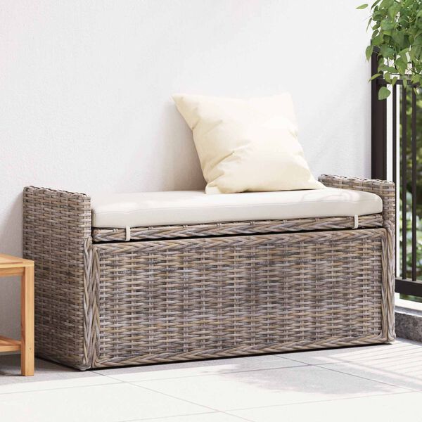 vidaXL T&aacute;rol&oacute;pad p&aacute;rn&aacute;val t&aacute;rol&oacute;val Sz&uuml;rke 110 x 40 x 50 cm Rattan