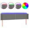 vidaXL s&ouml;t&eacute;tsz&uuml;rke sz&ouml;vet LED-es fejt&aacute;mla 203 x 16 x 78/88 cm