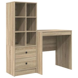 vidaXL Asztal Sonoma t&ouml;lgy 115,5 x 50 x 127 cm 2 db