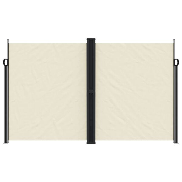 vidaXL krémszínű behúzható oldalsó napellenző 200 x 600 cm