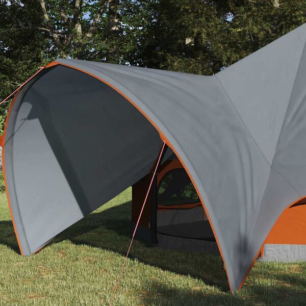 vidaXL Teepee S&aacute;tor 3 Szem&eacute;lyes Sz&uuml;rke &eacute;s narancs 600 x 600 x 347 cm