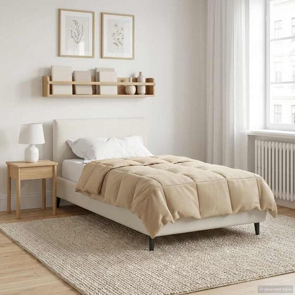 vidaXL Teljes &eacute;ves takar&oacute; S&ouml;v&eacute;nyes Kr&eacute;m 135 x 200 cm Mikrosz&aacute;l