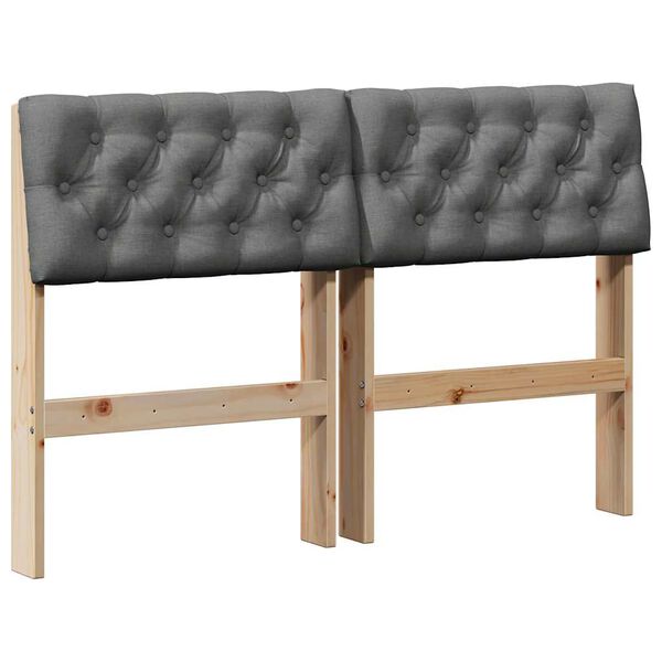 vidaXL K&aacute;rpitozott fejt&aacute;mla S&ouml;t&eacute;tsz&uuml;rke 120 cm T&ouml;m&ouml;r fenyőfa