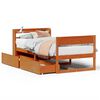 vidaXL viaszbarna t&ouml;m&ouml;r fenyőfa &aacute;gy matrac n&eacute;lk&uuml;l 75 x 190 cm