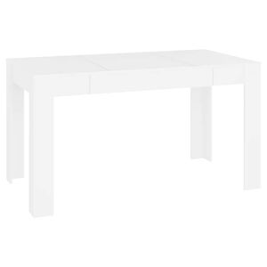 vidaXL feh&eacute;r szerelt fa &eacute;tkezőasztal 140 x 74,5 x 76 cm