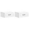 vidaXL Fali &eacute;jjeli szekr&eacute;ny 2 pcs Magasf&eacute;nyű Feh&eacute;r 49 x 34,5 x 20 cm