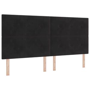vidaXL LED Box Spring &Aacute;gy matracmal Fekete 200 x 200 cm B&aacute;rsony