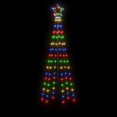 vidaXL színes fényű karácsonyfa tüskével 108 LED-del 180 cm