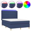 vidaXL k&eacute;k sz&ouml;vet rug&oacute;s &eacute;s LED-es &aacute;gy matraccal 140x190 cm