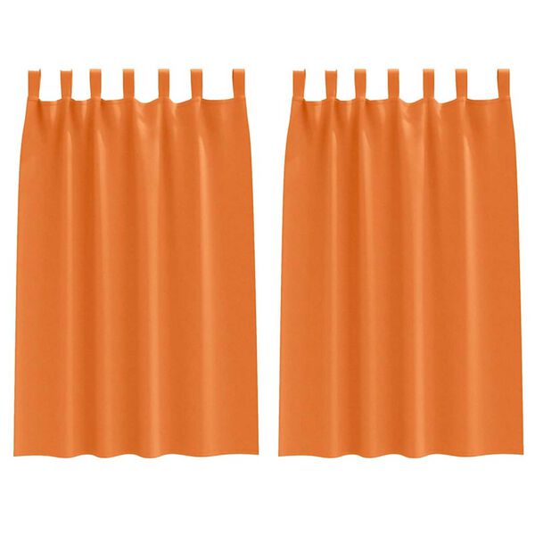 vidaXL Fekete F&uuml;gg&ouml;ny Gyűrűkkel 2 pcs &Eacute;l&eacute;nk narancs 175 x 140 cm