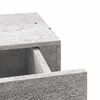 vidaXL 2 db betonszürke MDF falra szerelhető fiókos polc 60x23,5x10 cm