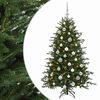 vidaXL Műkar&aacute;csonyfa g&ouml;mbbel 120 cm 150 LED Meleg feh&eacute;r PVC &eacute;s f&eacute;m
