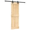 vidaXL Cs&uacute;sz&oacute; ajt&oacute; Term&eacute;szetes &eacute;s Fekete 70 x 210 cm Szil&aacute;rd Fenyőfa