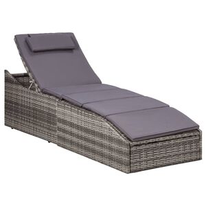vidaXL sz&uuml;rke polyrattan napoz&oacute;&aacute;gy p&aacute;rn&aacute;val