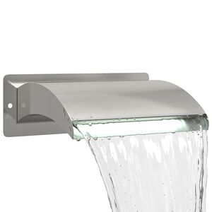 vidaXL LED-es Medence V&iacute;zes&eacute;s Rozsdamentes ac&eacute;l 304 30 x 9 x 26 cm