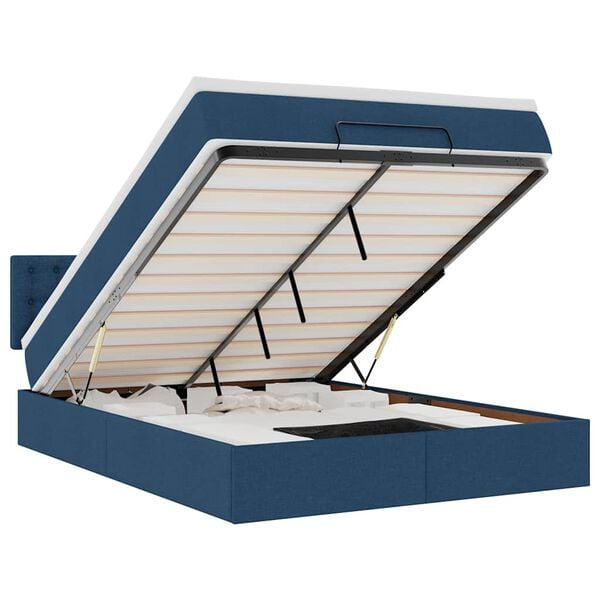 vidaXL Ottom&aacute;n &aacute;gy matraccal & LED k&eacute;k 140x190 cm sz&ouml;vet