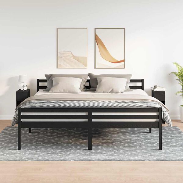 vidaXL &eacute;jjeliszekr&eacute;nyek fi&oacute;kos 2 db fekete t&ouml;lgy 20 x 36 x 60 cm